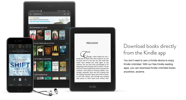 audible kindle amazon book audio tablet phone computer digital books unlimited app